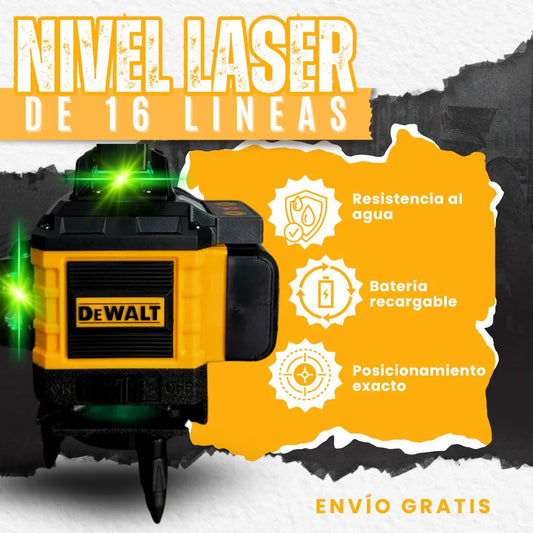 Nivel Laser PRO3 de 16 Lineas DeWalt Compact - 90%DESCUENTO